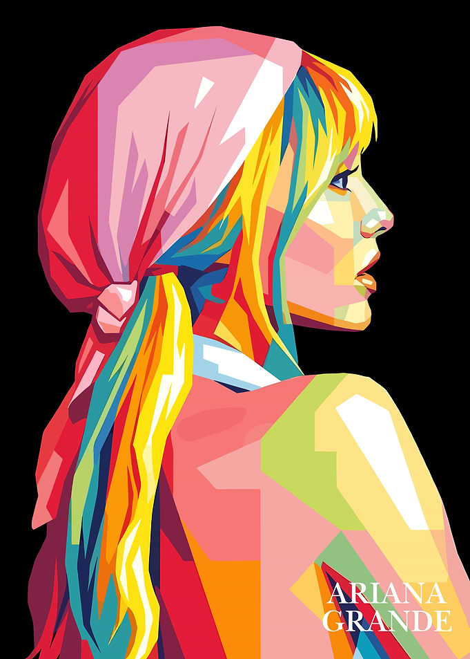 Ariana Grande Pop Art Portrait