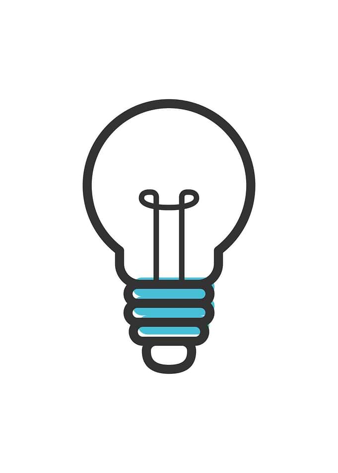 Minimalist Light Bulb Icon