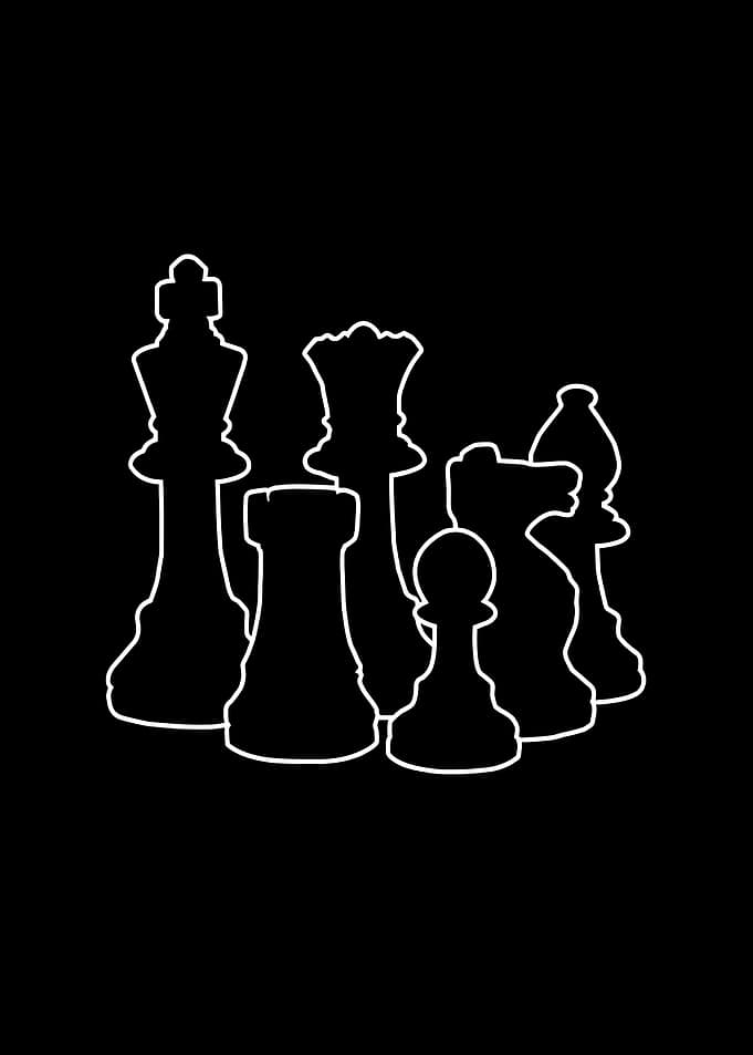 Chess Pieces Silhouette