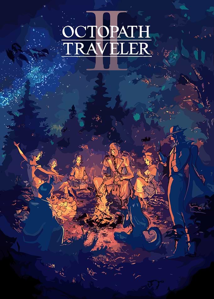 Octopath Traveler II Characters Around Campfire