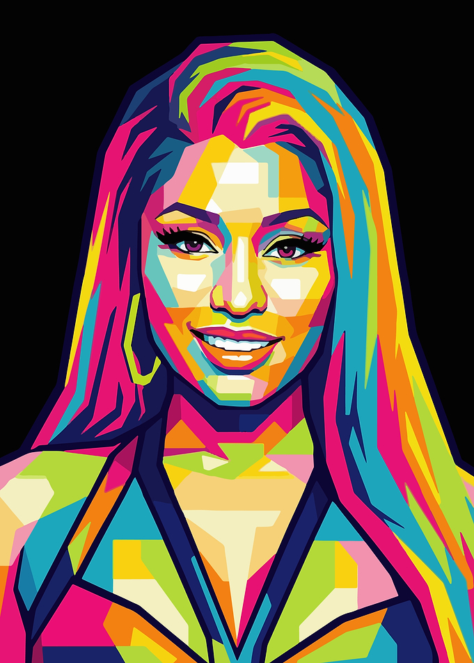 Colorful Portrait of Nicki Minaj