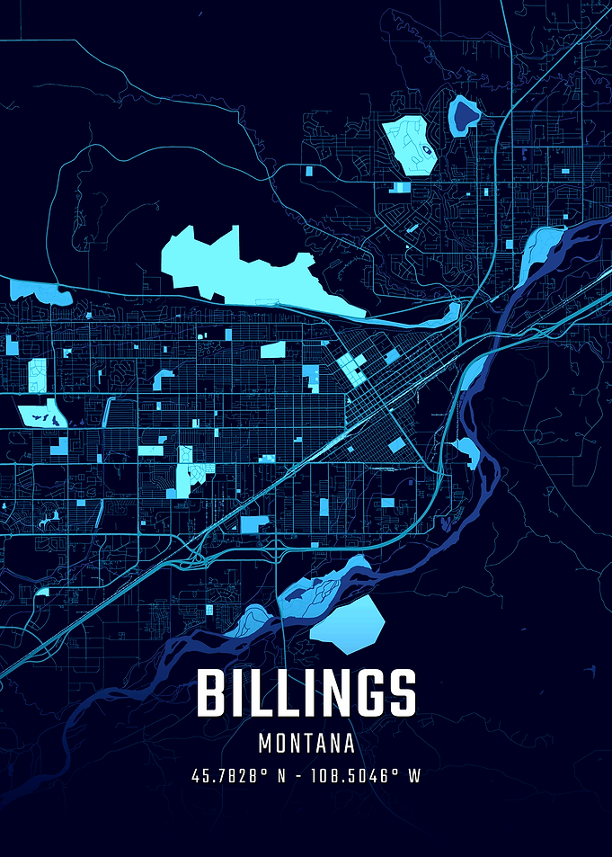 Billings Montana Midnight City Map