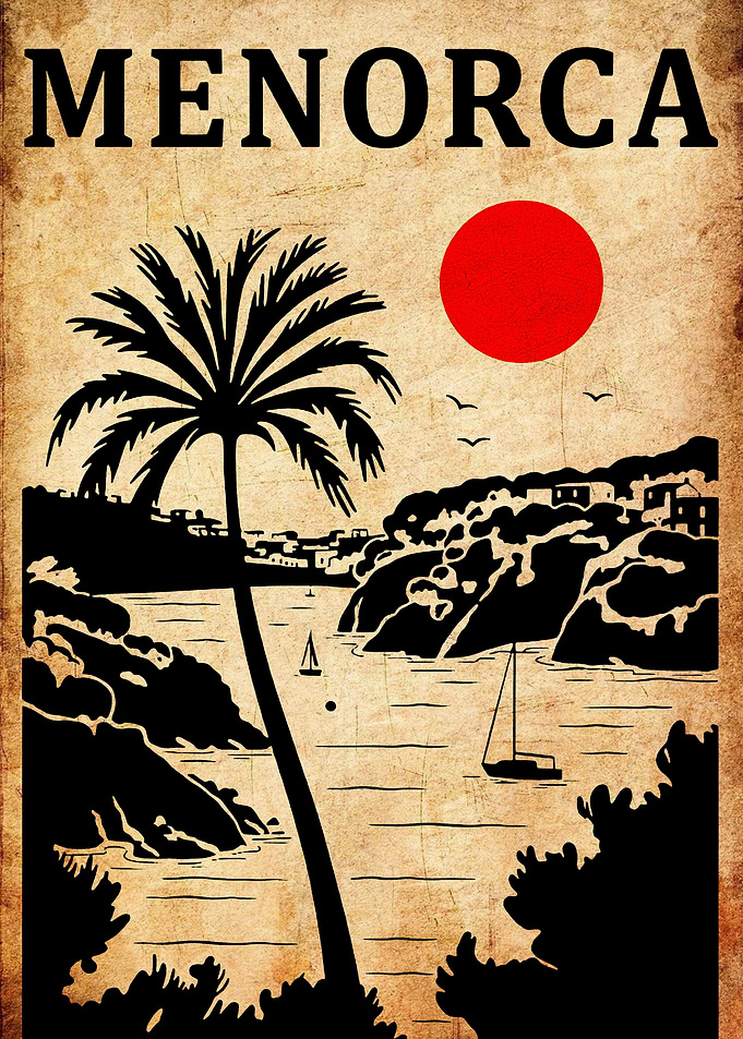 Menorca Vintage Travel Poster