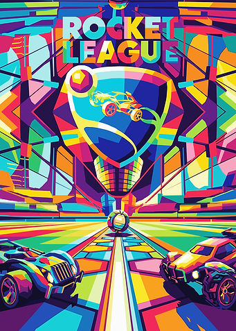 Rocket League Pop Art Poster