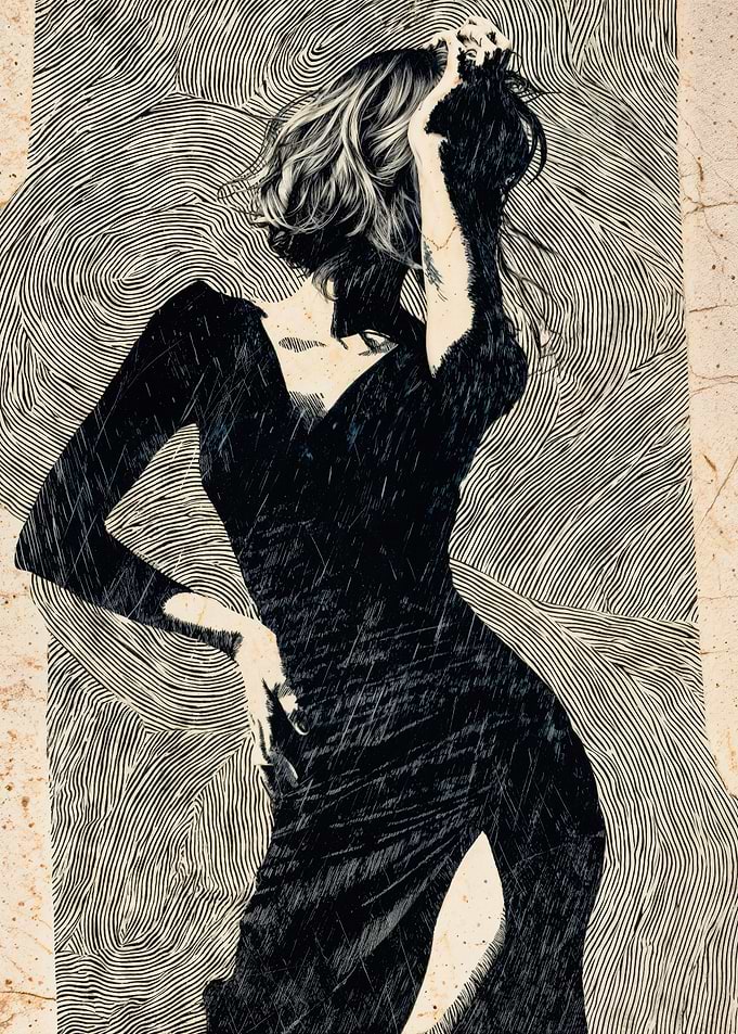 Abstract Fashion Woman Line Art