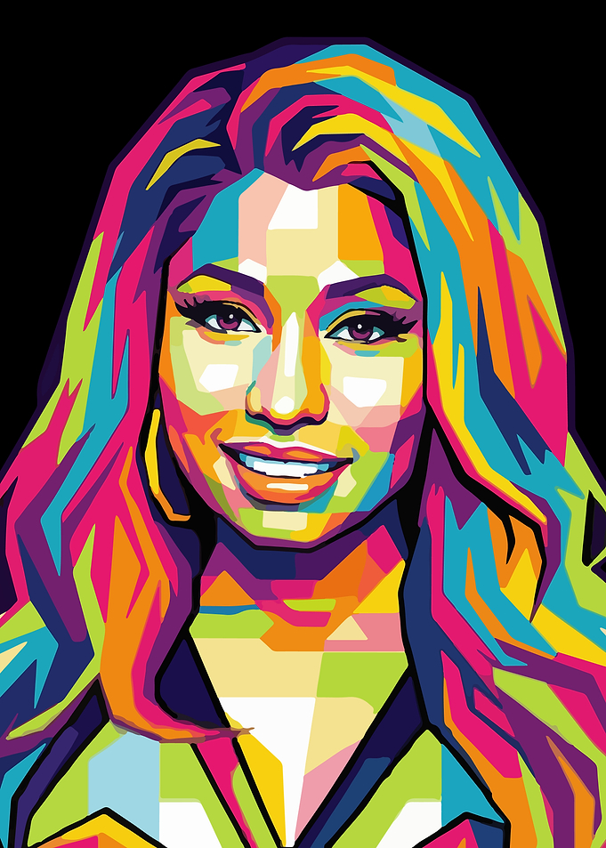 Colorful Portrait of Nicki Minaj
