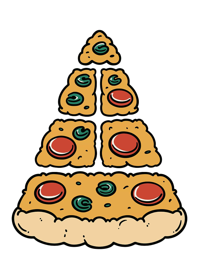 Stylized Pizza Slice Illustration