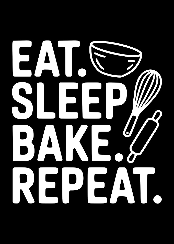 Eat Sleep Bake Repeat Kitchen Art