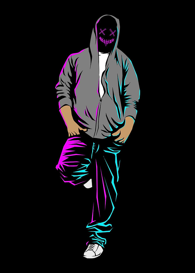 Man in Hoodie and Mask