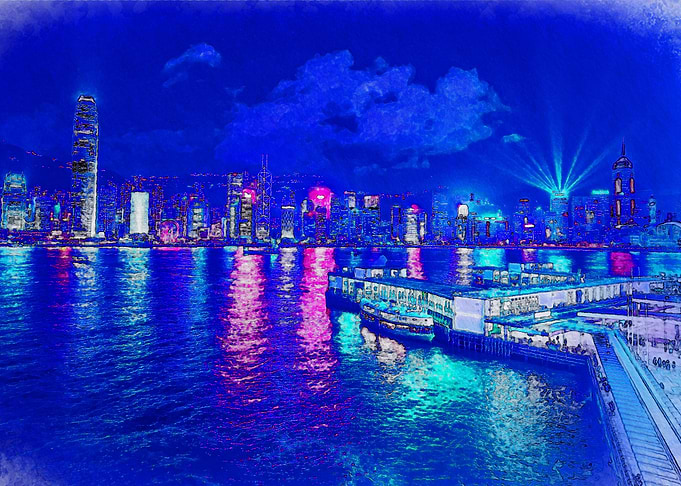 Hong Kong Skyline at Night