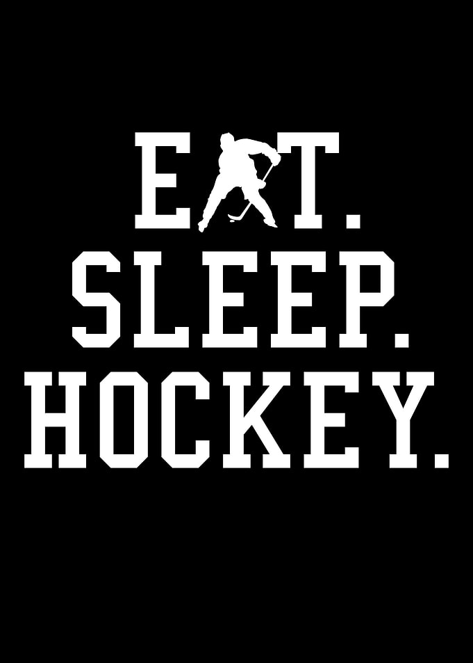 Eat Sleep Hockey Text Art