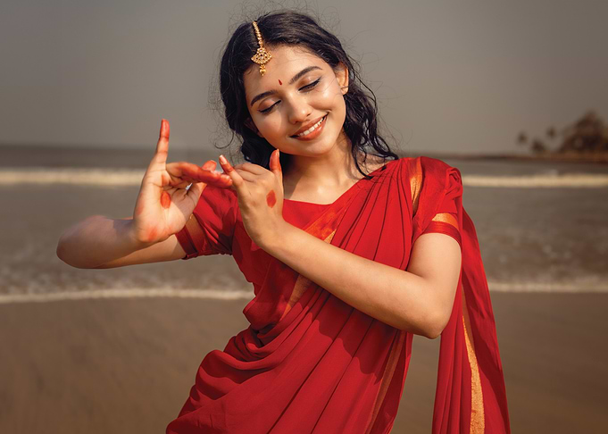 Indian mamitha baiju on Beach
