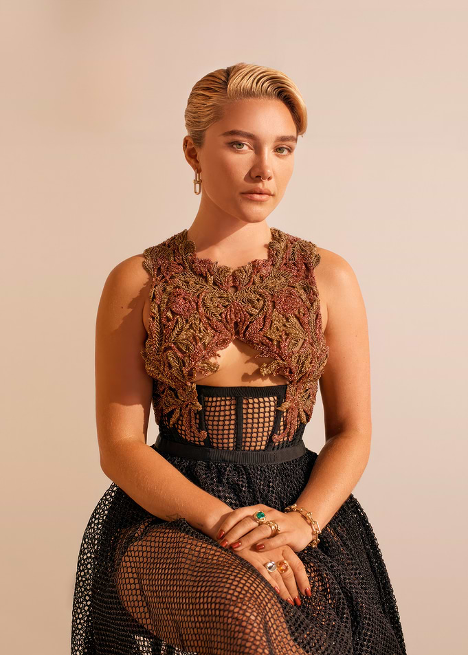 Florence Pugh in a unique outfit