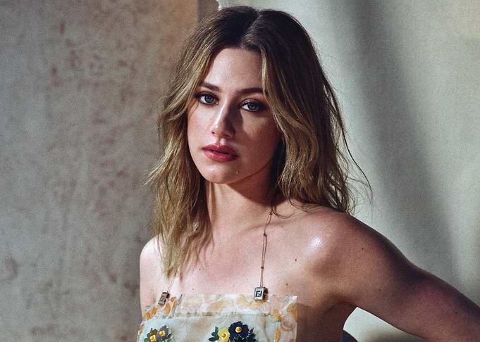 Lili Reinhart Poses in Floral Top