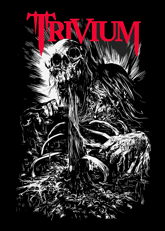 Trivium Skull Monster Art