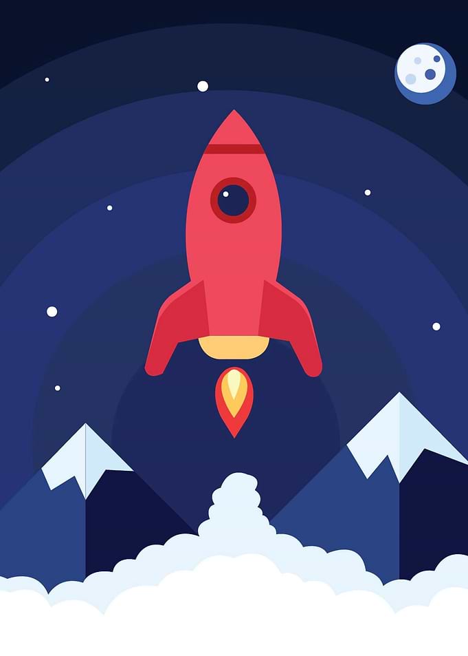 Rocket Launching into Space