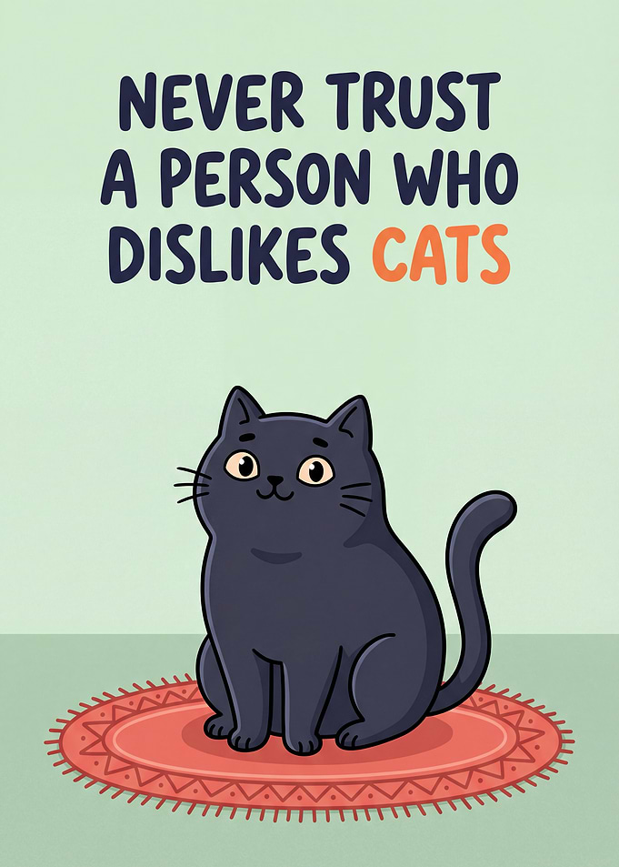 Never Trust a Person Who Dislikes Cats