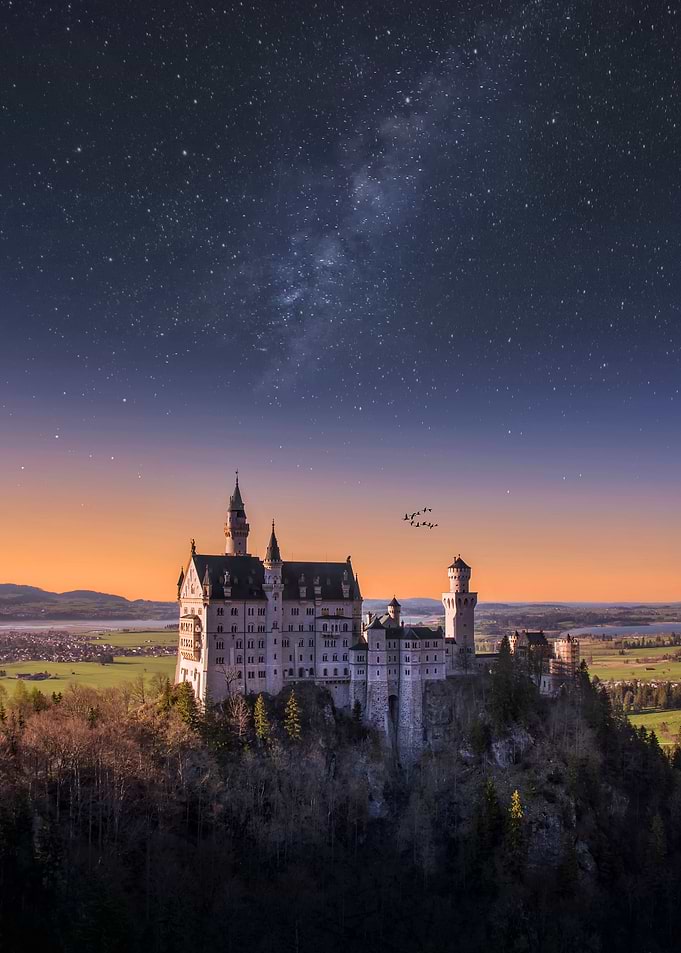 Fairytale Castle Under the Milky Way