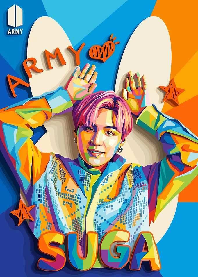 BTS Suga Pop Art