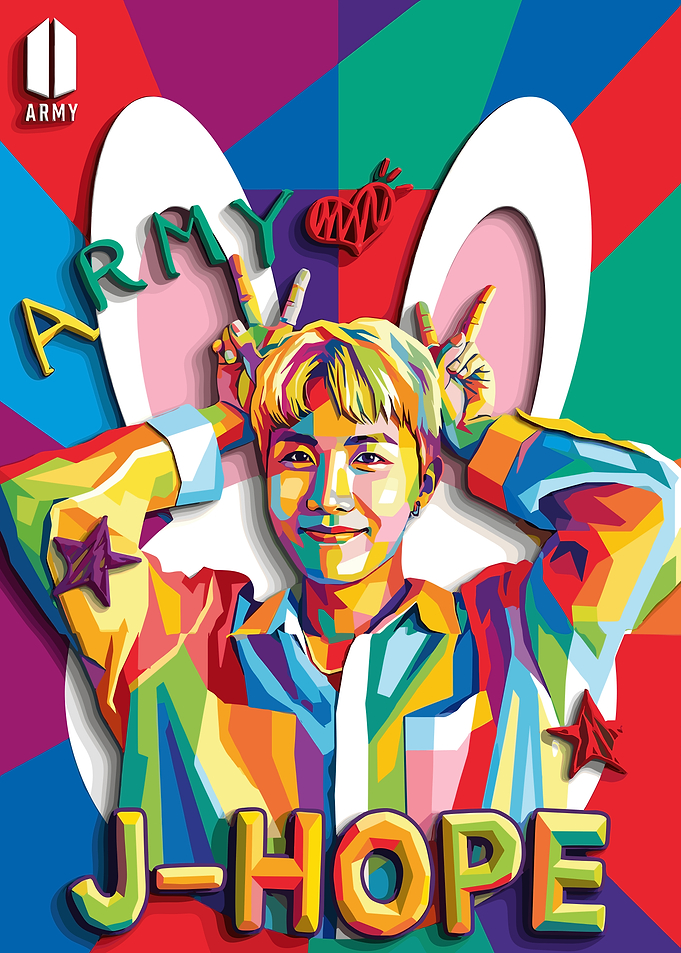 J-Hope Pop Art Portrait