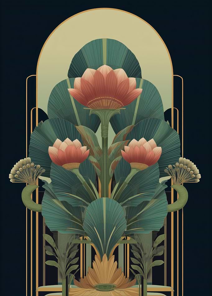 Art Deco Floral Arrangement