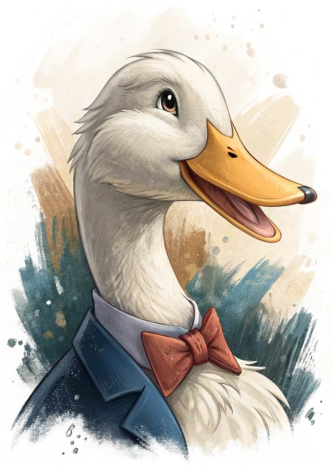 Dapper Duck in a Suit