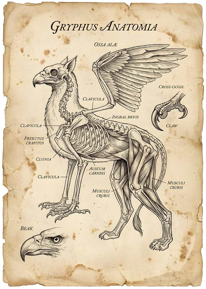 Gryphon Anatomy Illustration