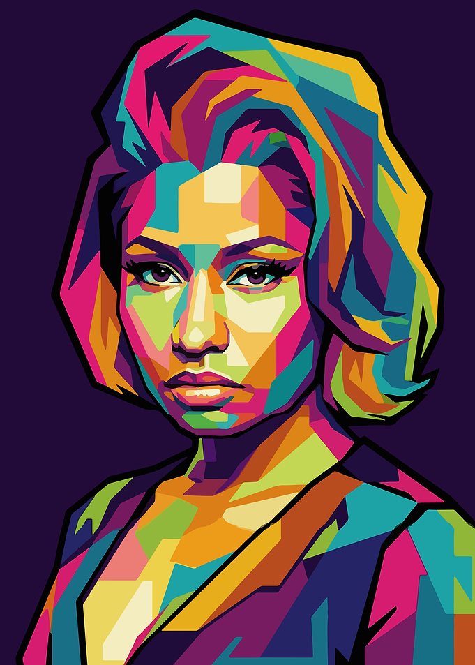Nicki Minaj Pop Art Portrait