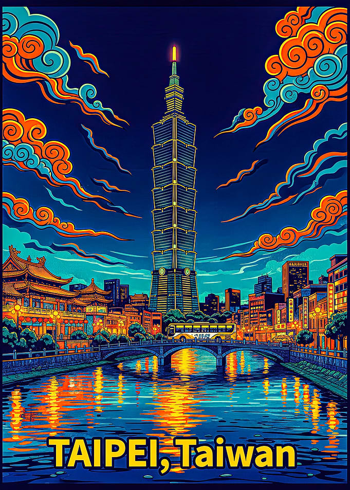 Taipei Cityscape at Night