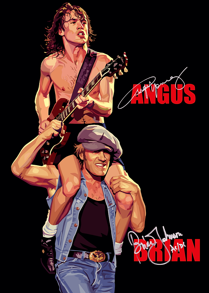 AC/DC Rock Band Portrait
