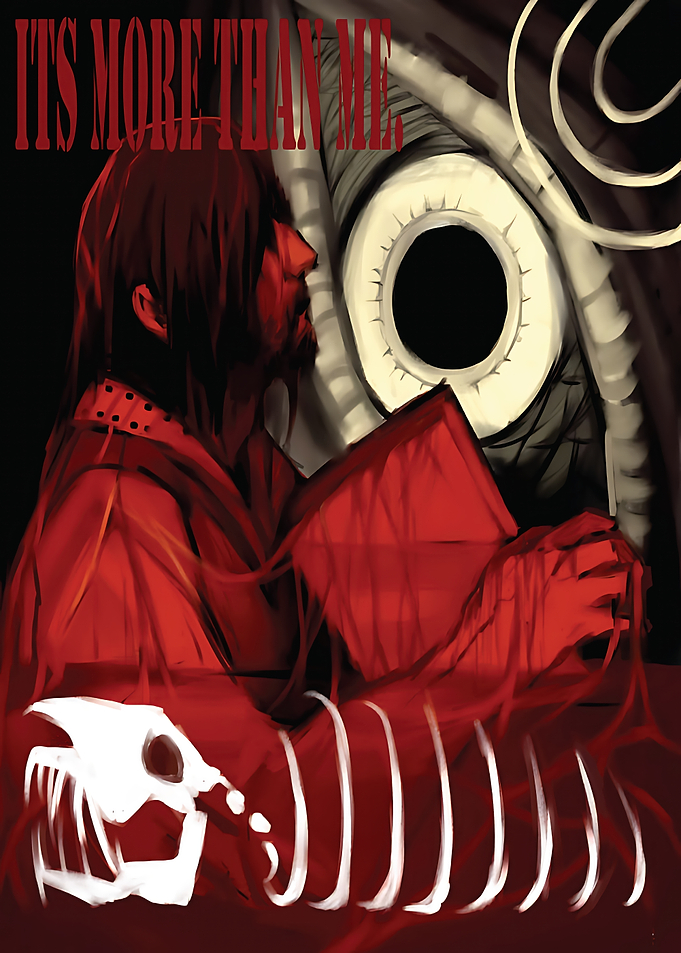 Man in Red with Skeletal Remains