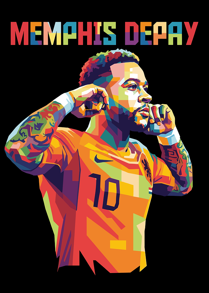 Memphis Depay Pop Art Portrait