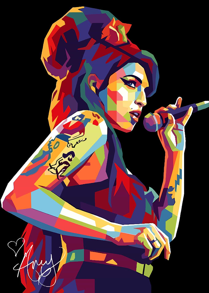 Amy Winehouse Pop Art Portrait