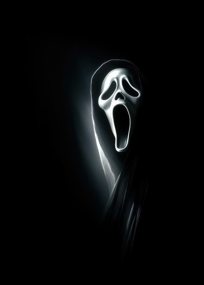 Ghostface Mask in Darkness