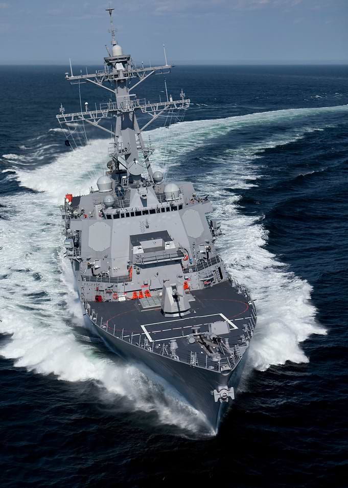 Navy Destroyer at Sea