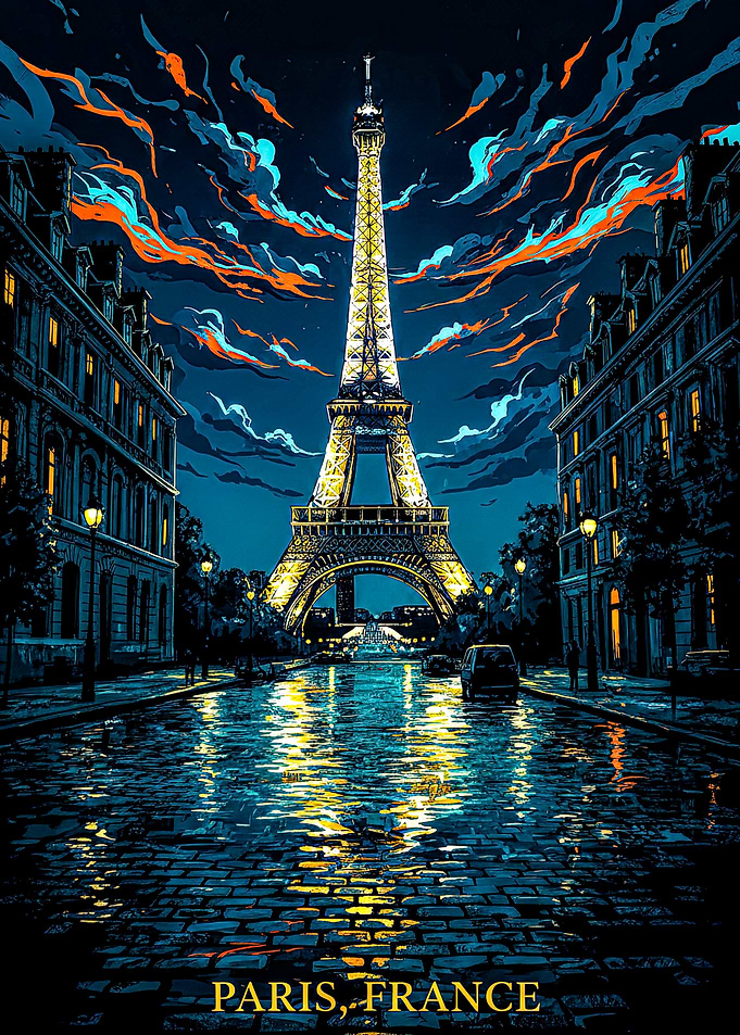 Eiffel Tower at Night