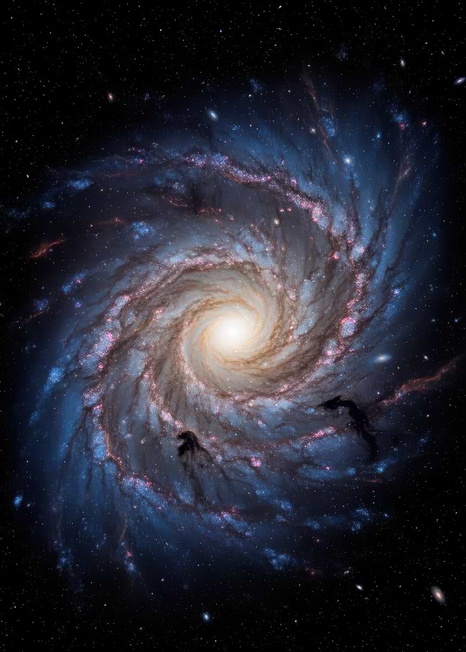 Andromeda (M31) Spiral Galaxy in Deep Space