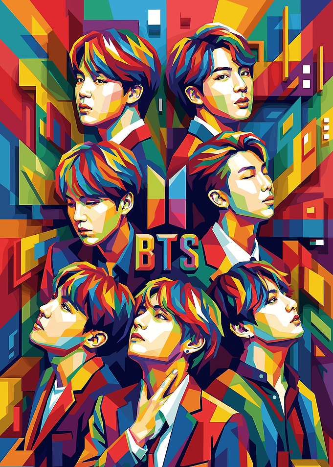 BTS Pop Art Portrait