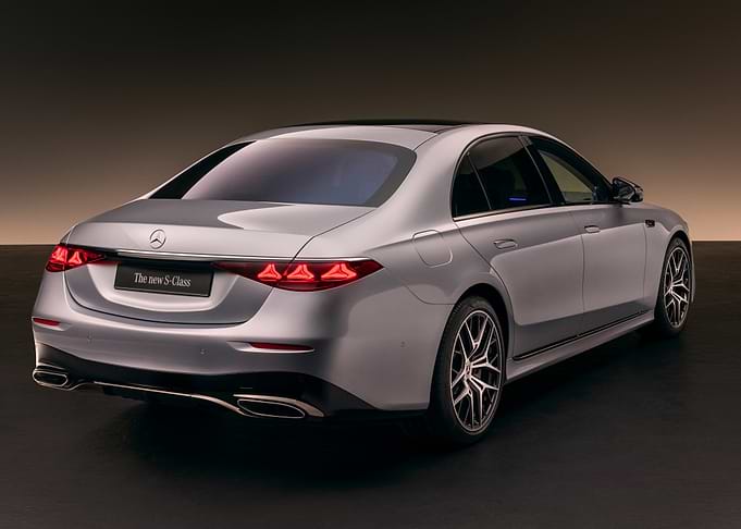 Silver Mercedes-Benz S-Class Rear View
