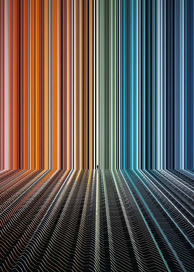 Abstract Vertical Stripes Room