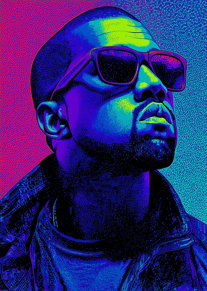 Kanye West Pop Art Portrait