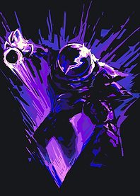 Astronaut Firing Energy Weapon