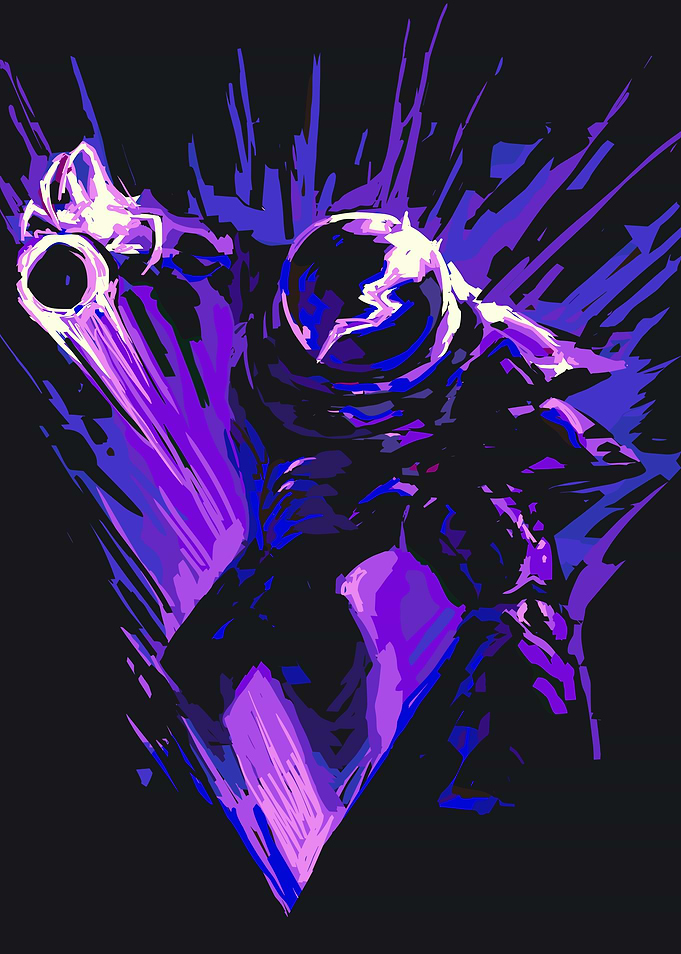 Astronaut Firing Energy Weapon