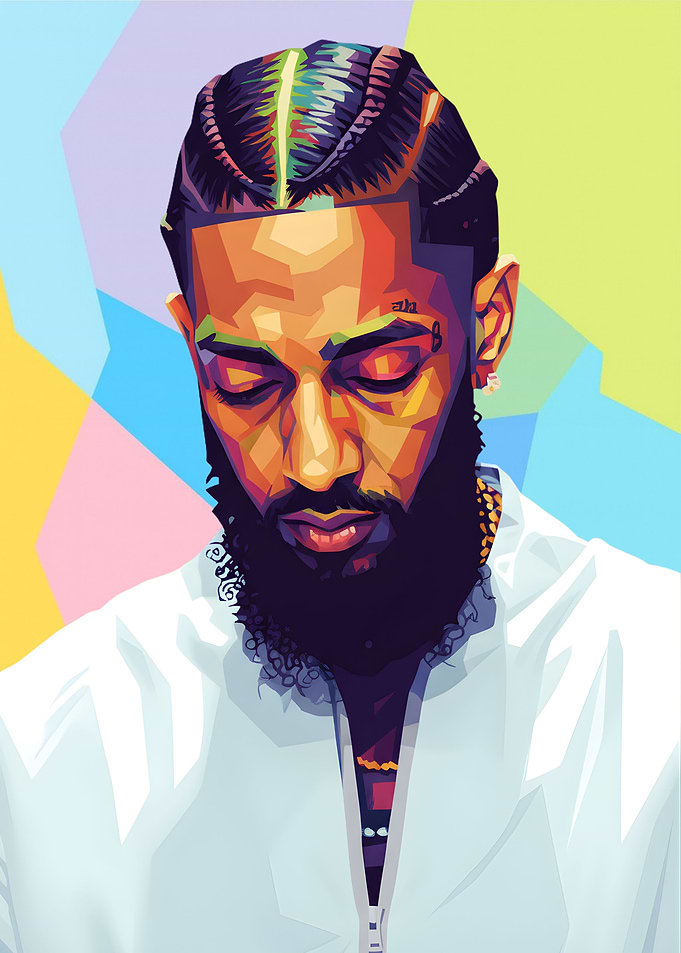 Nipsey Hussle Pop Art Portrait