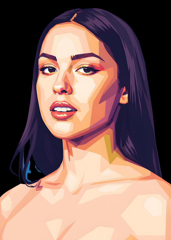 Pop Art Portrait of Olivia Rodrigo