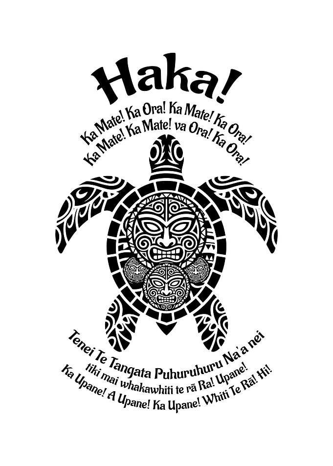Maori Haka Turtle Art