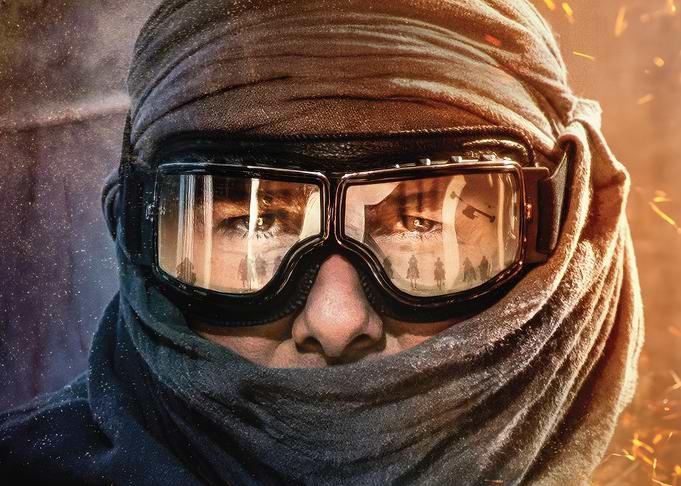 Man in Desert Gear with Goggles