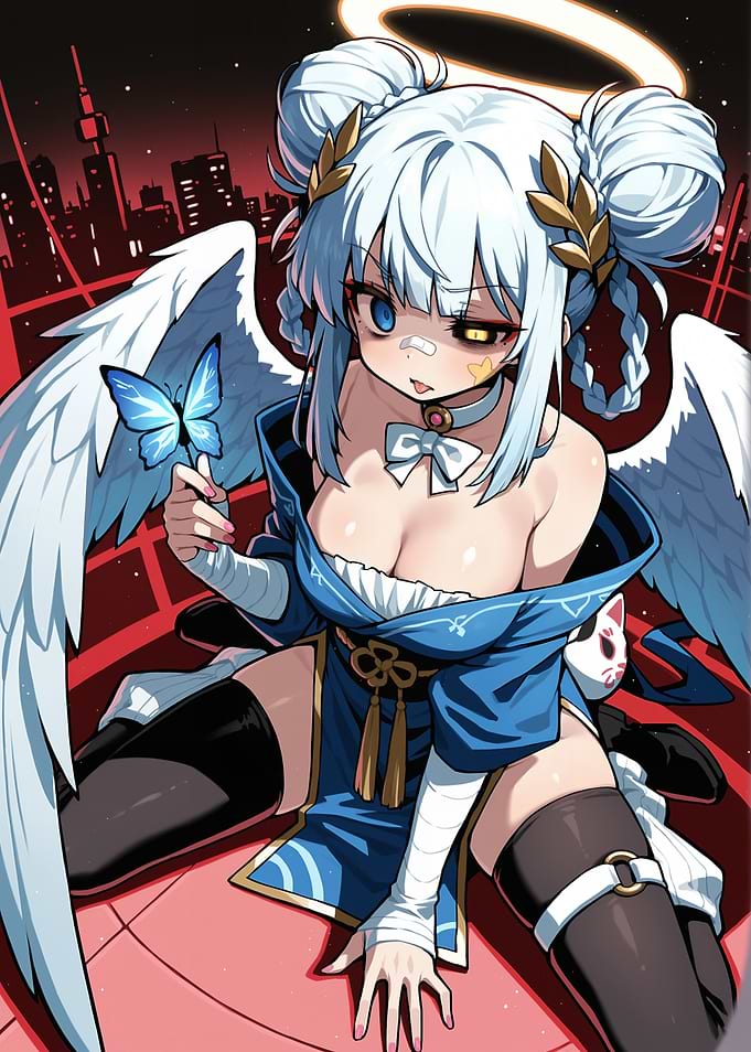 Angel Girl with Butterfly