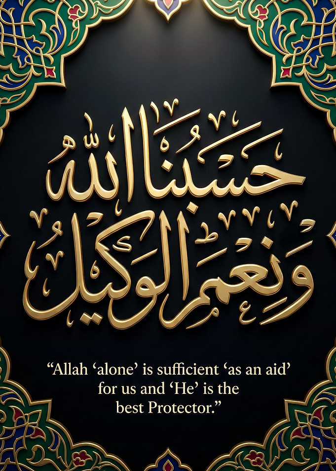 Arabic Calligraphy Wall Art with Quranic Verse