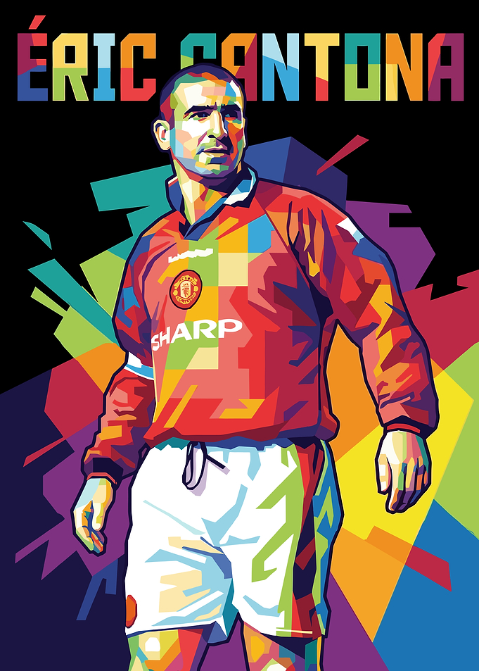 Eric Cantona Pop Art Portrait